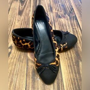 Parfois Womens Shoes Flats Leopard Fur Size US 8 EU 39